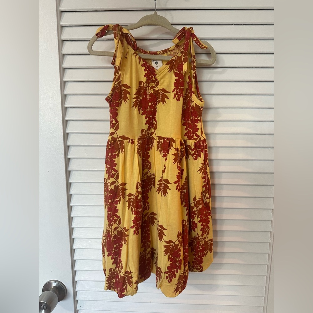 Kate Quinn Yellow and Red Floral Mini Dress